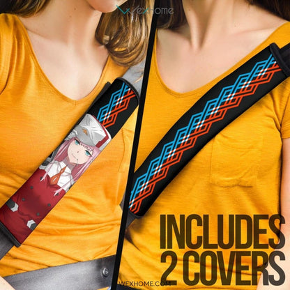 Darling In The Franxx Anime Seat Belt Covers | Captain Zero Two Red Blue XX Belt Covers