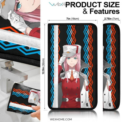 Darling In The Franxx Anime Seat Belt Covers | Captain Zero Two Red Blue XX Belt Covers
