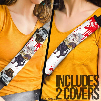 Jujutsu Kaisen Anime Seat Belt Covers | JJK Funny Jogo Emotions Belt Covers