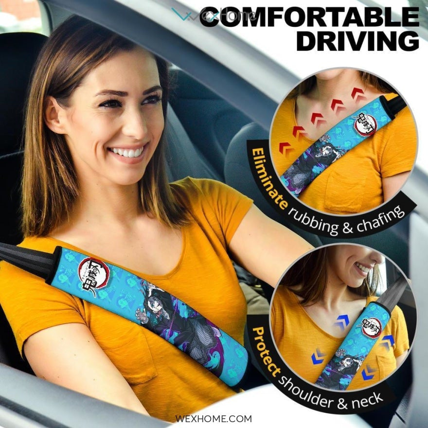 Emu Seat Belt Covers Demon Slayers Anime Car Accessories