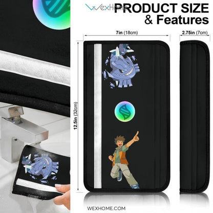 Pokemon Anime Seat Belt Covers | Mega Steelix Pokedex Patterns Belt Covers