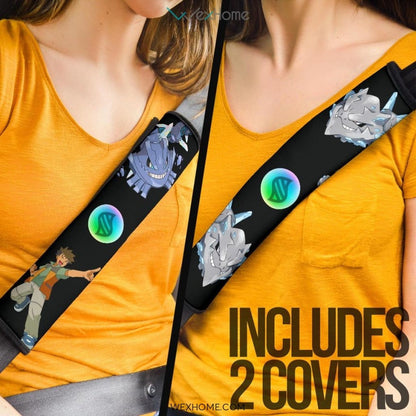 Pokemon Anime Seat Belt Covers | Mega Steelix Pokedex Patterns Belt Covers