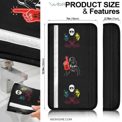 Horror Movie Seat Belt Covers | #1 Dad Darth Vader Vs Horror Movie Villains Murder Team Belt Covers