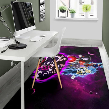 Dragon Ball Anime Area Rug | DB Super Universe Villains Power Purple Galaxy Rugs Home Decor