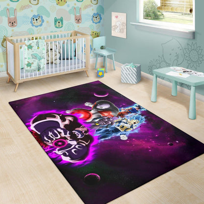 Dragon Ball Anime Area Rug | DB Super Universe Villains Power Purple Galaxy Rugs Home Decor