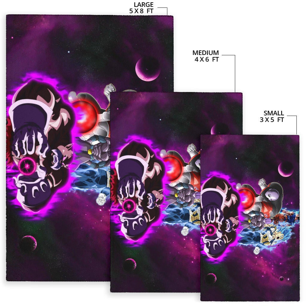 Dragon Ball Anime Area Rug | DB Super Universe Villains Power Purple Galaxy Rugs Home Decor
