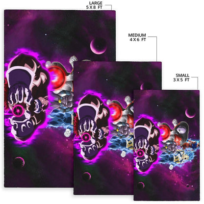 Dragon Ball Anime Area Rug | DB Super Universe Villains Power Purple Galaxy Rugs Home Decor