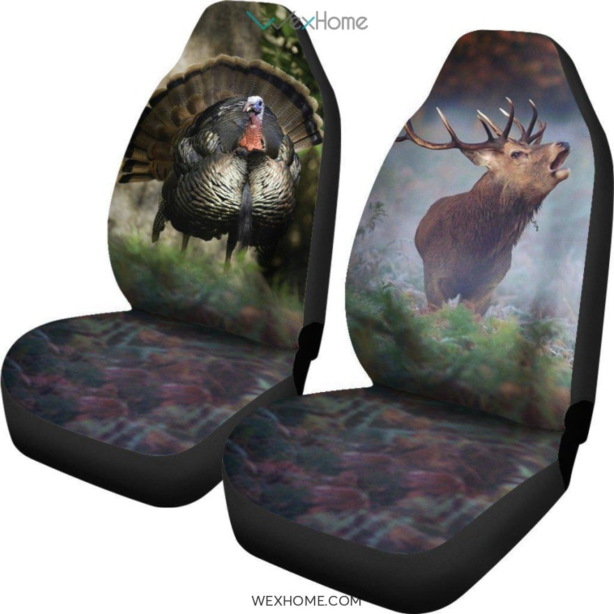 2pcs Turkey and Deer Car Seat Cover