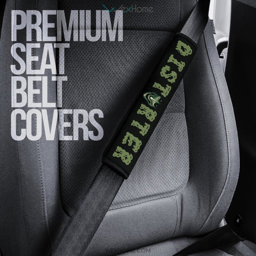 Horror Movie Seat Belt Covers | Distorter Monster Face Blue Theme Belt Covers