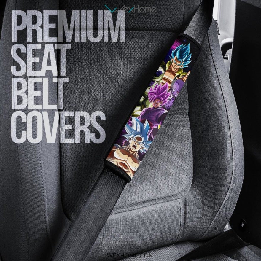 Dragon Ball Anime Seat Belt Covers | DB Goku Universe Yelllow Hair Vs Golden Frieza Belt Covers