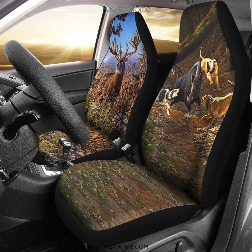 2pcs Wildlife Car Seat Cover