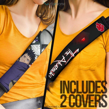Naruto Anime Seat Belt Covers | Obito Pain In Darkness Powerful Men Faces Belt Covers