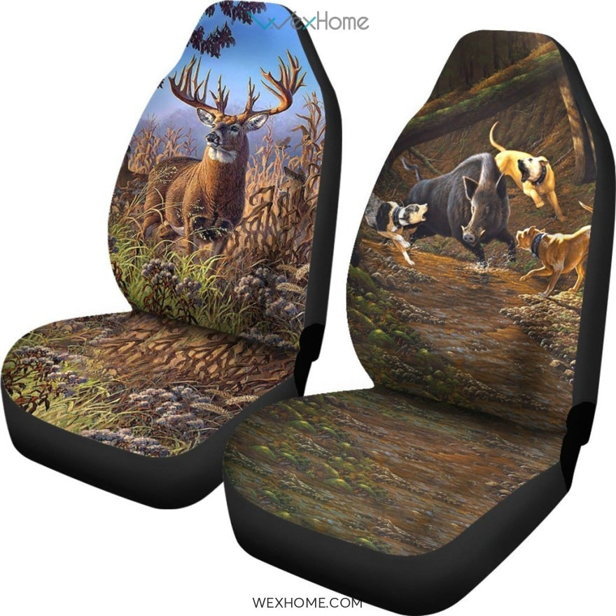 2pcs Wildlife Car Seat Cover