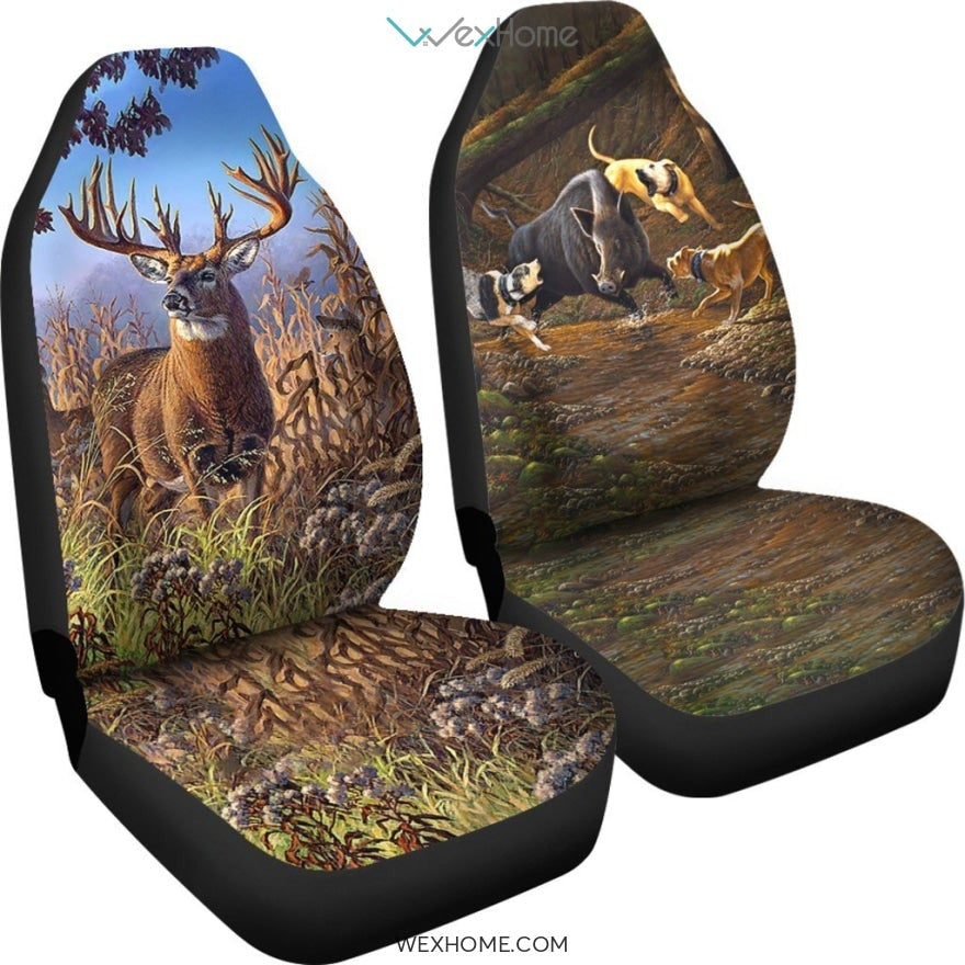 2pcs Wildlife Car Seat Cover