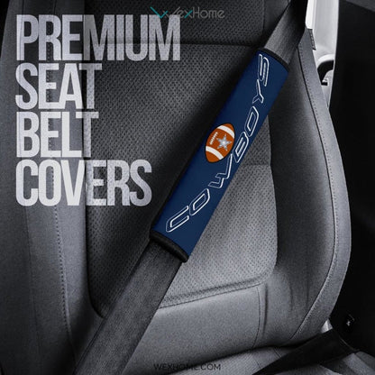 Football Team Seat Belt Covers |  Dallas Cowboys Football Text Belt Covers