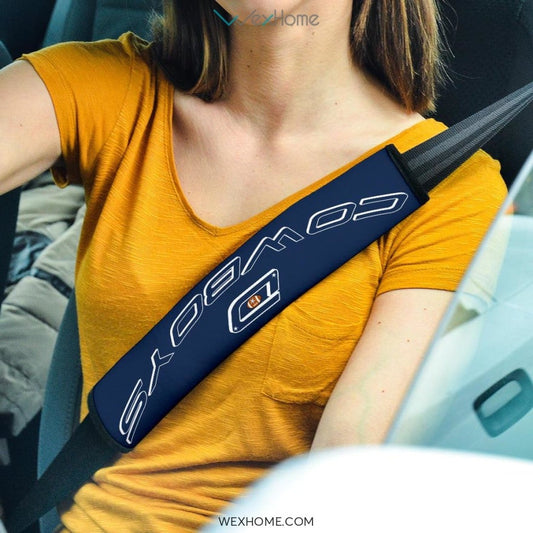Football Team Seat Belt Covers |  Dallas Cowboys Football Text Belt Covers