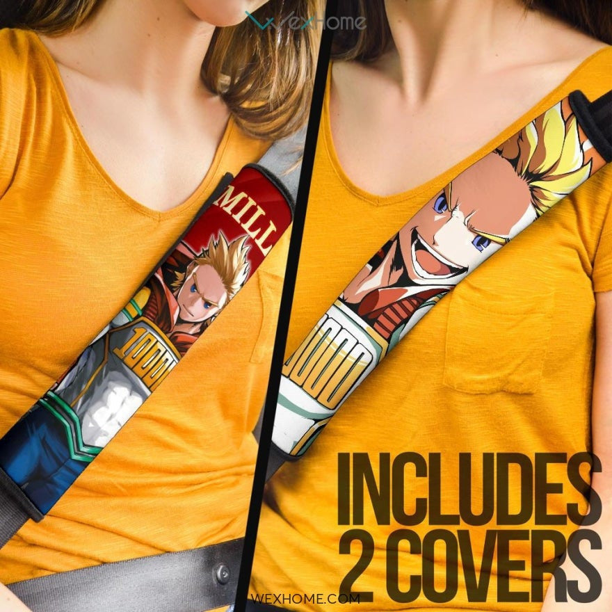 My Hero Academia Anime Seat Belt Covers | MHA Mirio Power 1000000 Superman Belt Covers