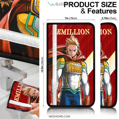 My Hero Academia Anime Seat Belt Covers | MHA Mirio Power 1000000 Superman Belt Covers