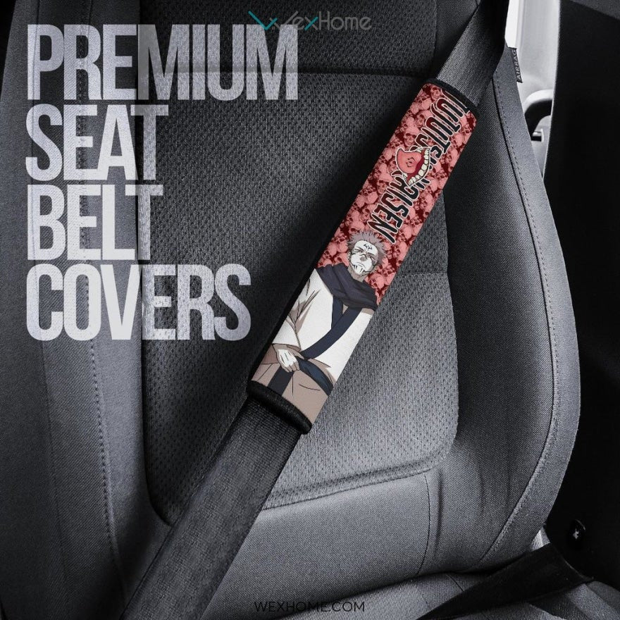Jujutsu Kaisen Anime Seat Belt Covers | Yuji Vs Sukuna  Skull Backgroud Belt Covers