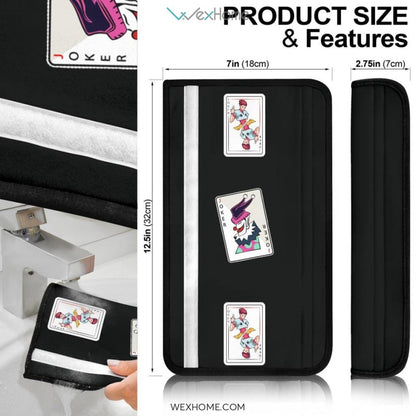 Hunter x Hunter Anime Seat Belt Covers | Joker Hisoka Poker Cards Belt Covers