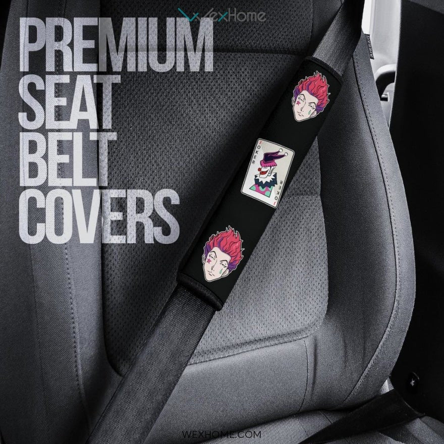 Hunter x Hunter Anime Seat Belt Covers | Joker Hisoka Poker Cards Belt Covers