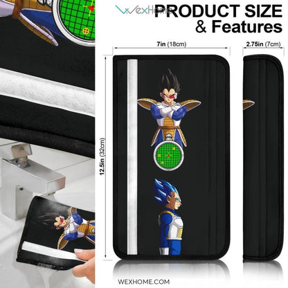 Dragon Ball Anime Seat Belt Covers | DB Vegeta Saiyan Finding Dragon Balls Compass Belt Covers