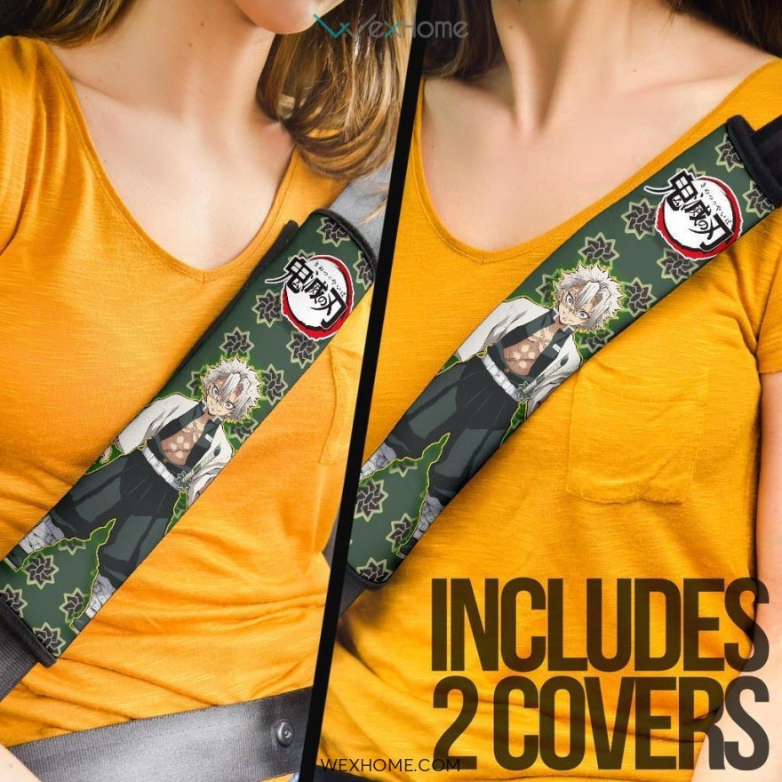 Sanemi Shinazugawa Seat Belt Covers Demon Slayers Anime Car Accessories