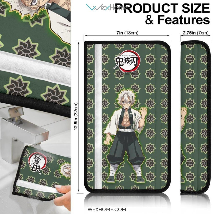 Sanemi Shinazugawa Seat Belt Covers Demon Slayers Anime Car Accessories