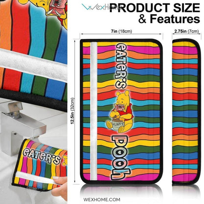 Horror Movie Seat Belt Covers | Scary Pooh Eat Honey Bee Rainbow Belt Covers