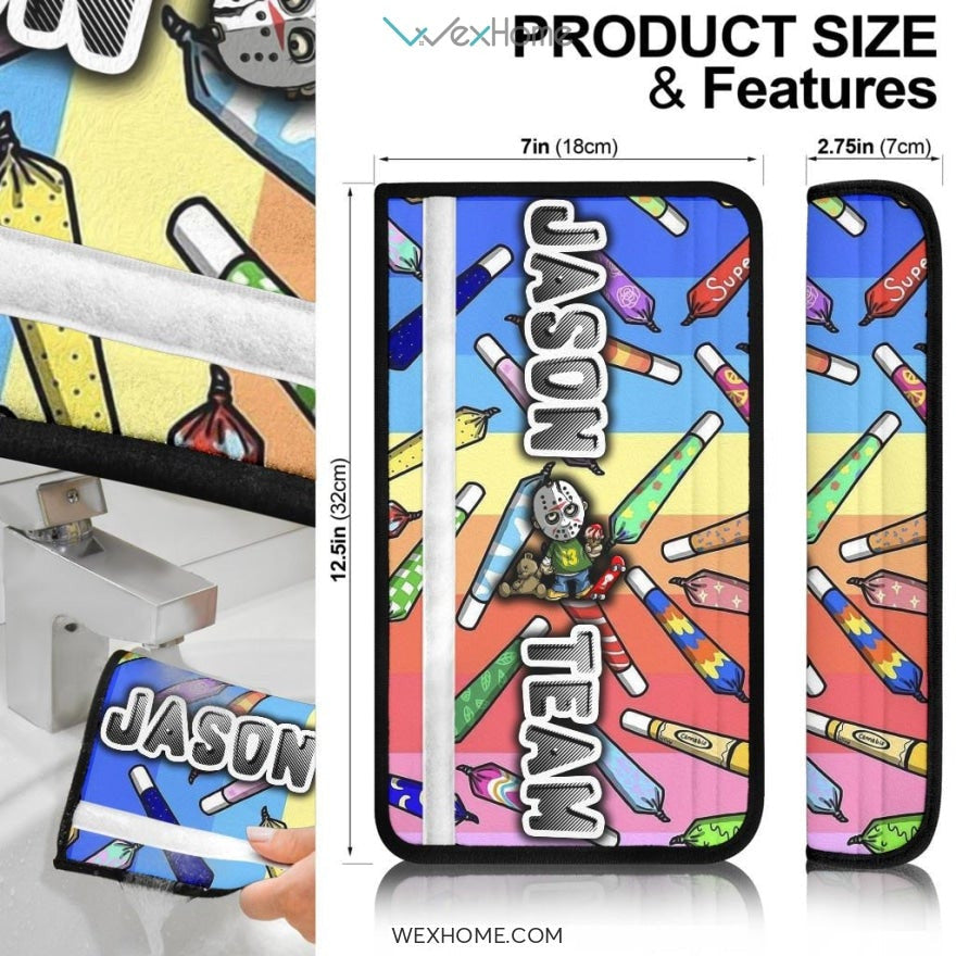 Horror Movie Seat Belt Covers | Jason Kid Toys Artwork Belt Covers