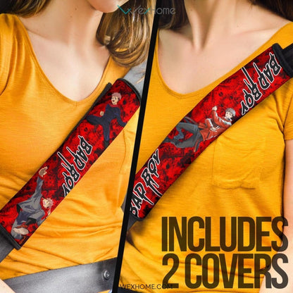 Jujutsu Kaisen Anime Seat Belt Covers | Bad Boy Yuji Blood Background Belt Covers