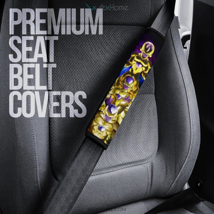 Dragon Ball Anime Seat Belt Covers | DB Goku And Vegeta Vs Super Golden Frieza Purple Power Belt Covers
