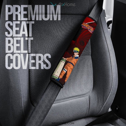 Naruto Anime Seat Belt Covers | Naruto And Kakashi Vs Obito Red Theme Belt Covers