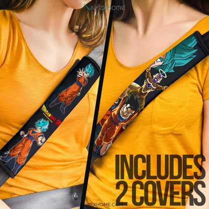 Dragon Ball Anime Seat Belt Covers | DB Goku Ultra Universe Vs Golden Frieza Galaxy Belt Covers