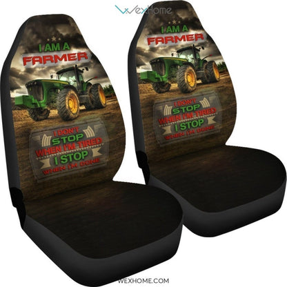 2pcs Farmer Car Seat Cover
