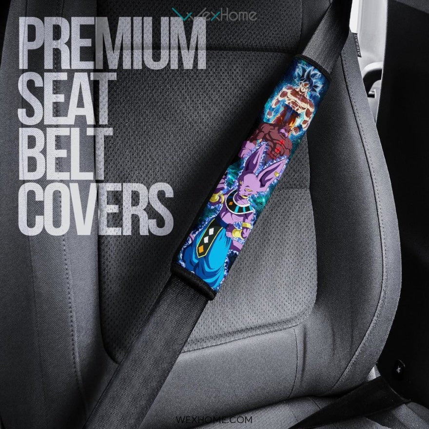 Dragon Ball Anime Seat Belt Covers | Beerus Super Power Vs Goku Galaxy Belt Covers