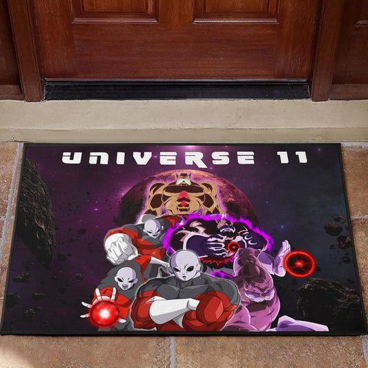 Dragon Ball Anime Door Mat | DB Jiren Power Universe 11 Purple Galaxy Door Mat Home Decor