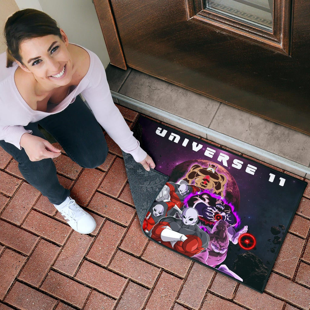 Dragon Ball Anime Door Mat | DB Jiren Power Universe 11 Purple Galaxy Door Mat Home Decor