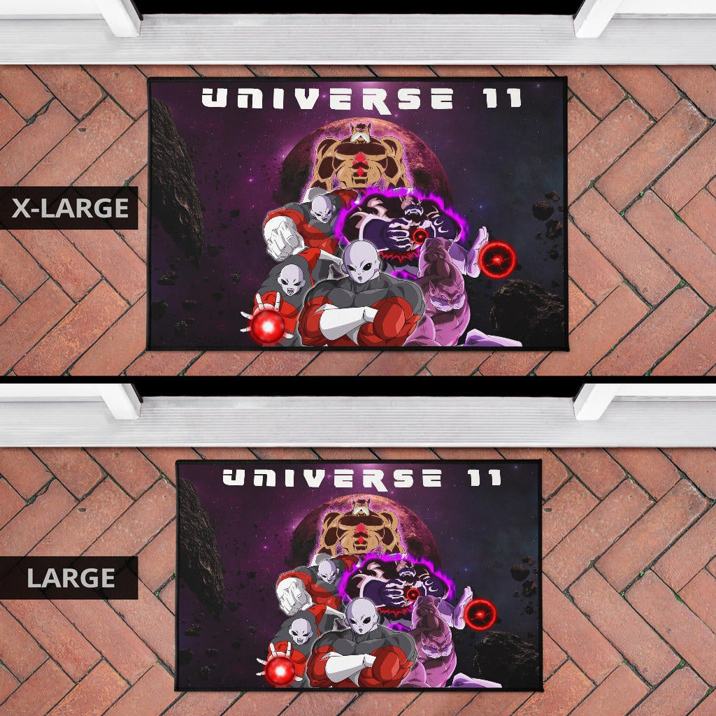 Dragon Ball Anime Door Mat | DB Jiren Power Universe 11 Purple Galaxy Door Mat Home Decor