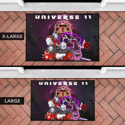 Dragon Ball Anime Door Mat | DB Jiren Power Universe 11 Purple Galaxy Door Mat Home Decor
