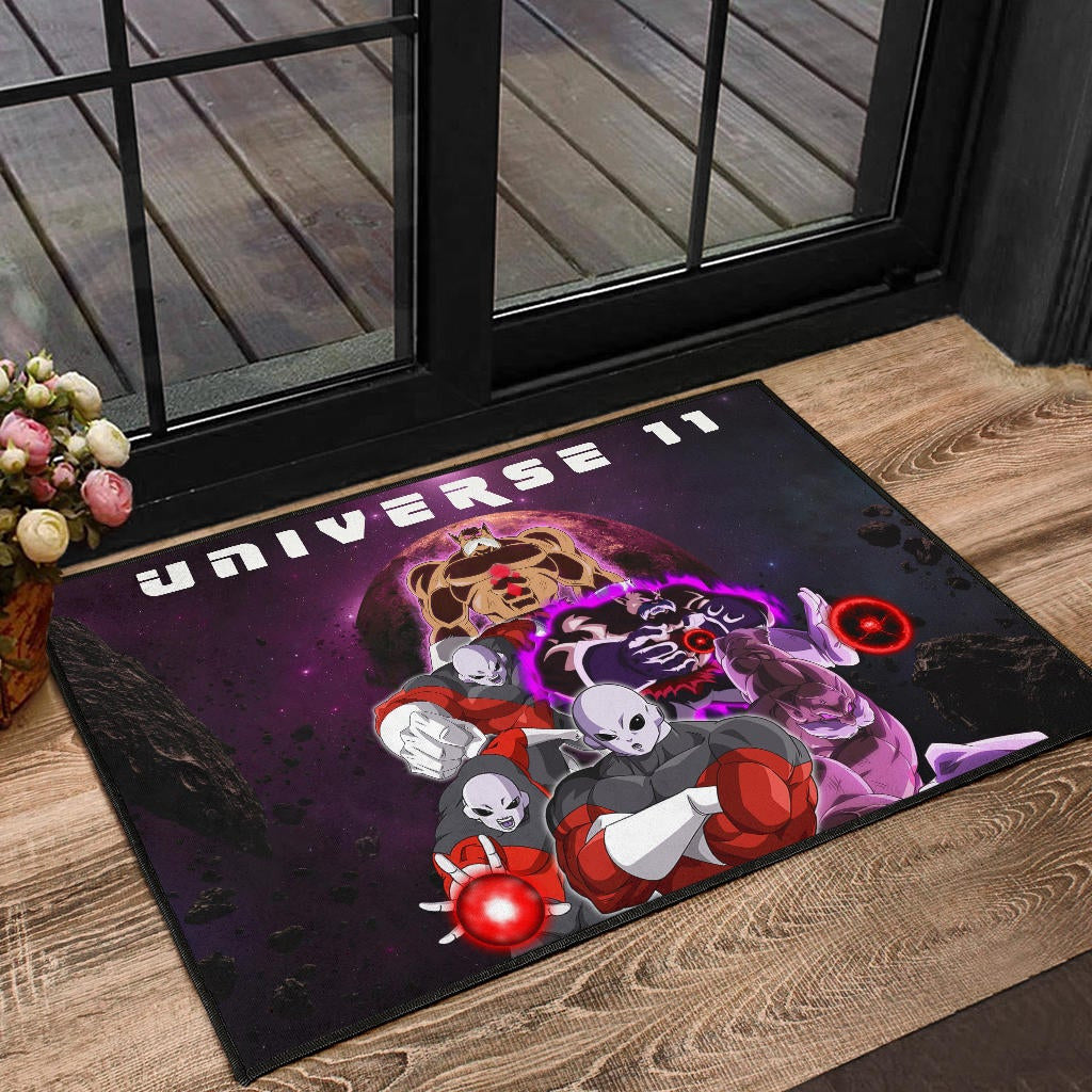 Dragon Ball Anime Door Mat | DB Jiren Power Universe 11 Purple Galaxy Door Mat Home Decor
