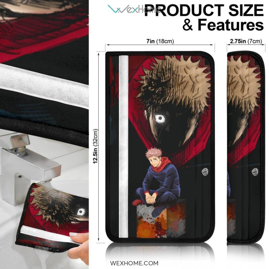 Jujutsu Kaisen Anime Seat Belt Covers | Jujutsu Kaisen Main Characters Yuji Gojo Satoru Belt Covers