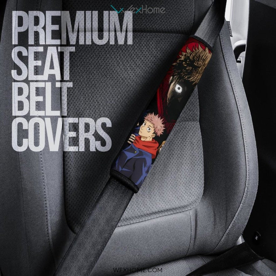 Jujutsu Kaisen Anime Seat Belt Covers | Jujutsu Kaisen Main Characters Yuji Gojo Satoru Belt Covers