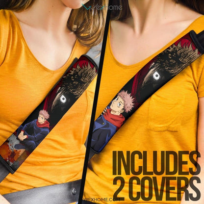 Jujutsu Kaisen Anime Seat Belt Covers | Jujutsu Kaisen Main Characters Yuji Gojo Satoru Belt Covers