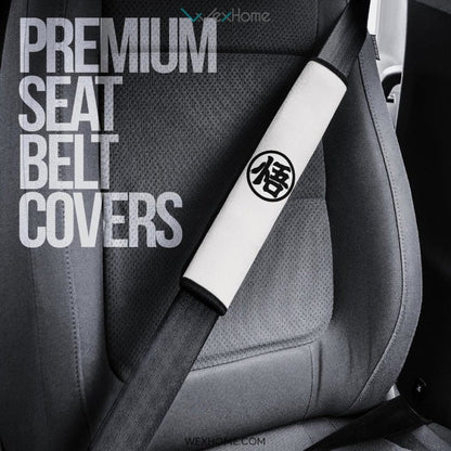 Dragon Ball Anime Seat Belt Covers | Goku Silhouette Black White Belt Covers