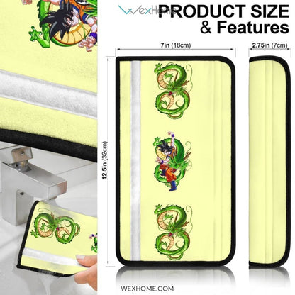 Dragon Ball Anime Seat Belt Covers | Goku Kungfu With Green Dragon Belt Covers