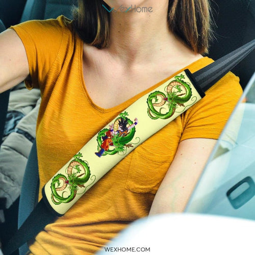 Dragon Ball Anime Seat Belt Covers | Goku Kungfu With Green Dragon Belt Covers