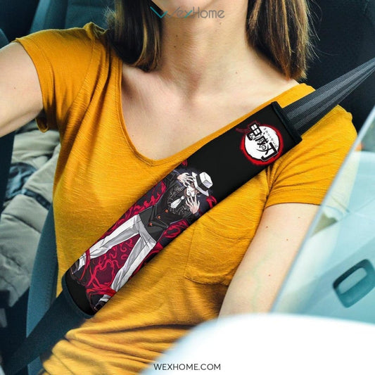 Muzan Kibutsuji Seat Belt Covers Demon Slayers Anime Car Accessories