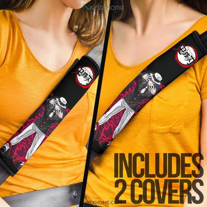 Muzan Kibutsuji Seat Belt Covers Demon Slayers Anime Car Accessories