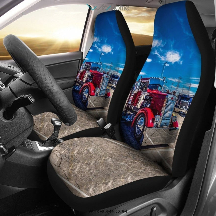 2pcs Red Truck Car Seat Cover